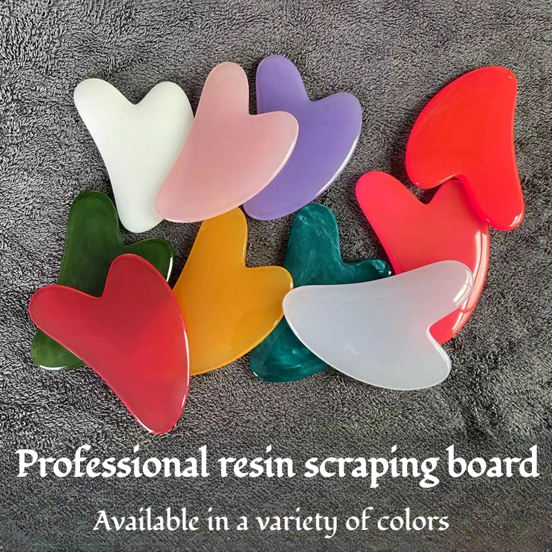 

Natural Resin Gua Sha Scraper Board Rose Quartz Scraper Facial Lifting Anti-Wrinkle Massage BoardBody Beauty Spa Massage Fashion