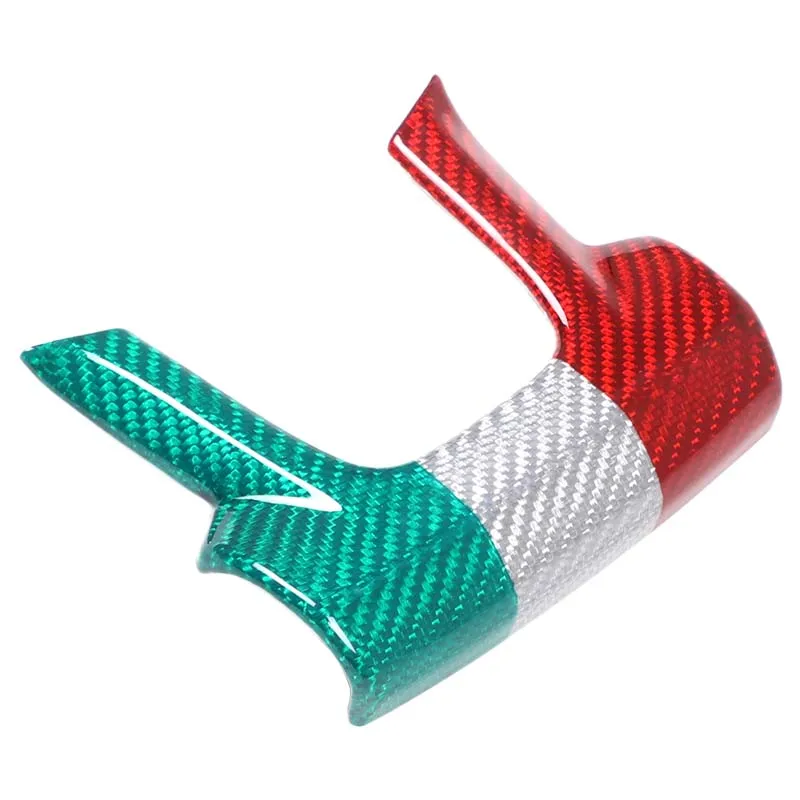 

Для 2017-2025 Abarth 595 956 настоящее жесткое углеродное волокно, нижняя крышка рулевого колеса автомобиля, отделка салона, автомобильные аксессуары