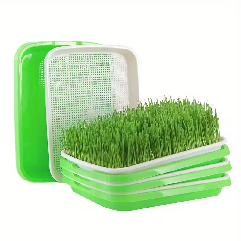 

2pcs Seed Sprout Tray Germination Tray Microgreens Sprouter Garden Grow Nursery Pots Horticultural Hydroponic Systems Tray