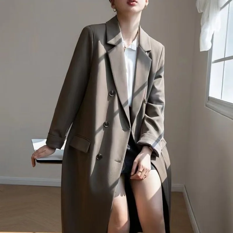 

New Arrival Women's Long Ultra Long Trench Coat / Suit Jacket / Overcoat for Spring and Autumn, Stylish Cardigan Outerwear