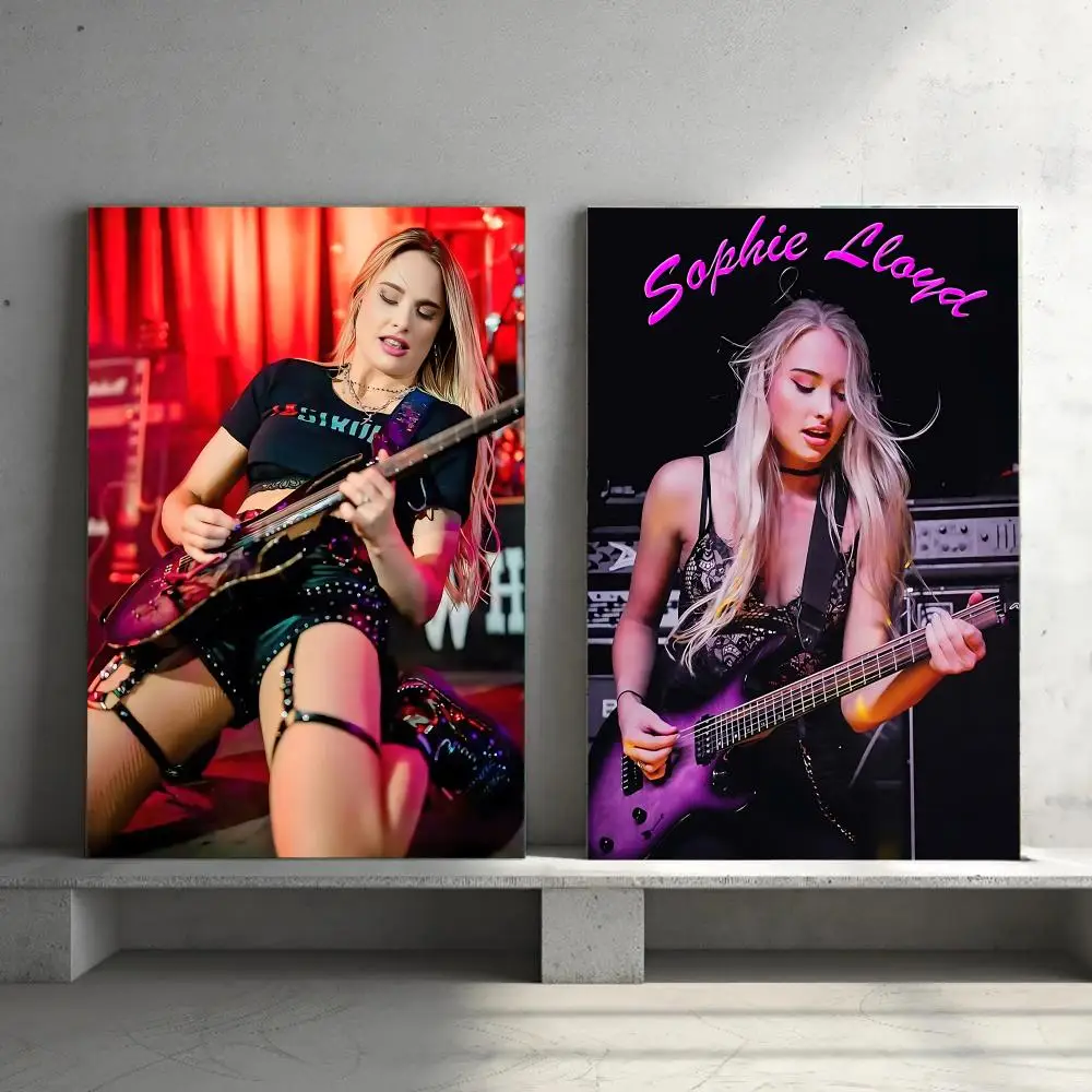 Alternative Rock Guitarist S-Sophie Lloyd-d Poster HD Wall Art Print, Self-adhesive Poster Sticker, Aesthetic Home Decor
