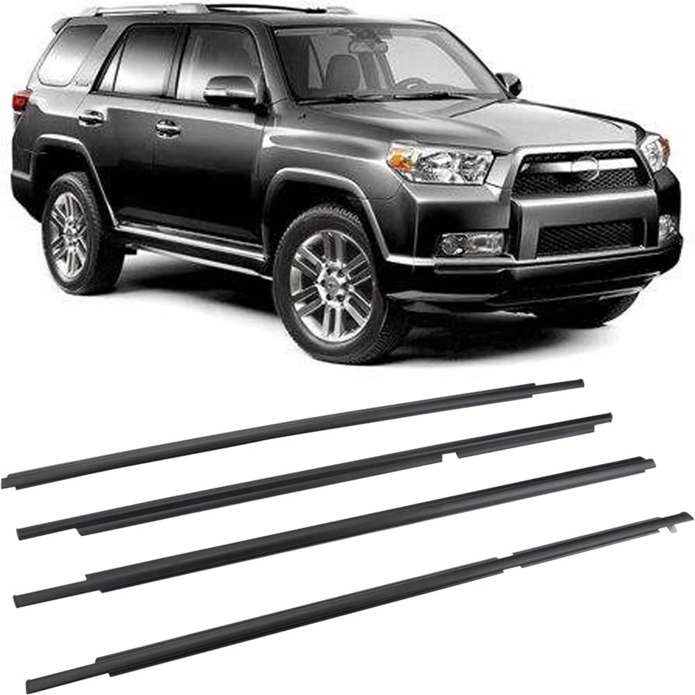 For Toyota 4Runner 2003-2009 68161-35060 Weatherstrip Window Seal Car Window Moulding Trim 4Pcs Door Belt