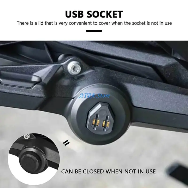 

U13C Quick Install USB Charging Cover For R1300GS R1300GS ADV Motorcycle Luggage Box Waterproof Plastic Firm Positioning
