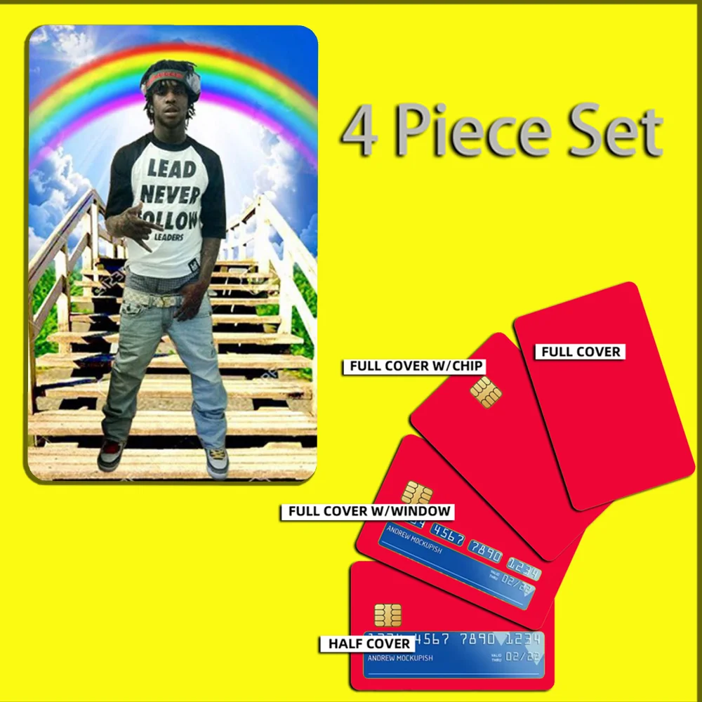 Rapper C-Chief K-Keef Stickers For Debit Bank Credit Cards Metro Bus Pass Sticker Decoration Cover 4PCS Card Skin