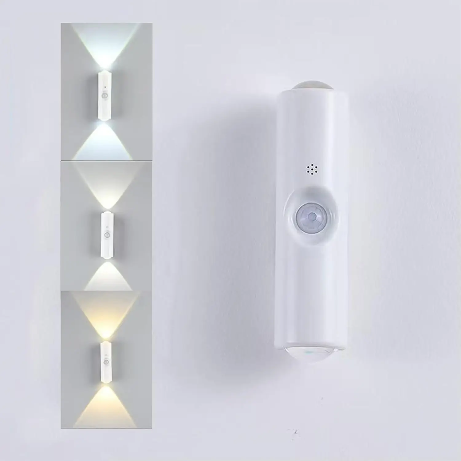 USB Rechargeable Wall Lamp With Motion Sensor Wall Light 3 Colors LED Magnetic Wireless For Bedroom Bedside Hallway Decoration
