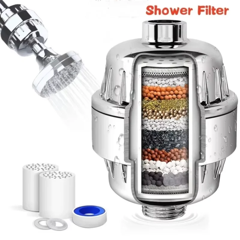 

15 Stages High Householdto Remove Chlorine Fluoride Heavy Metals Filtered Soften Hard Water For Shower Head Cleaning Purifier