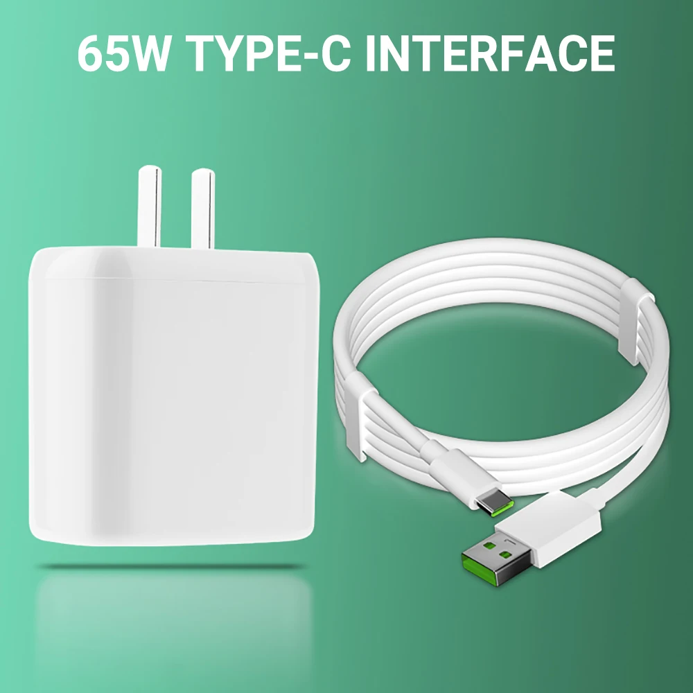 65W Supervooc 2.0 Quick Charging For Phone Adapter Tablet Portable Type-C Charger Fast Charger For OPPO Huawei Samsung Xiaomi