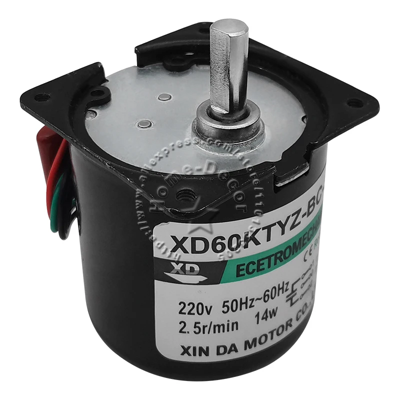 1pcs 2.5-110rpm AC110/220V 14W 60KTYZ Metal Gear Speed Reduction Gearbox Large Torque Synchronou​s Motor #2