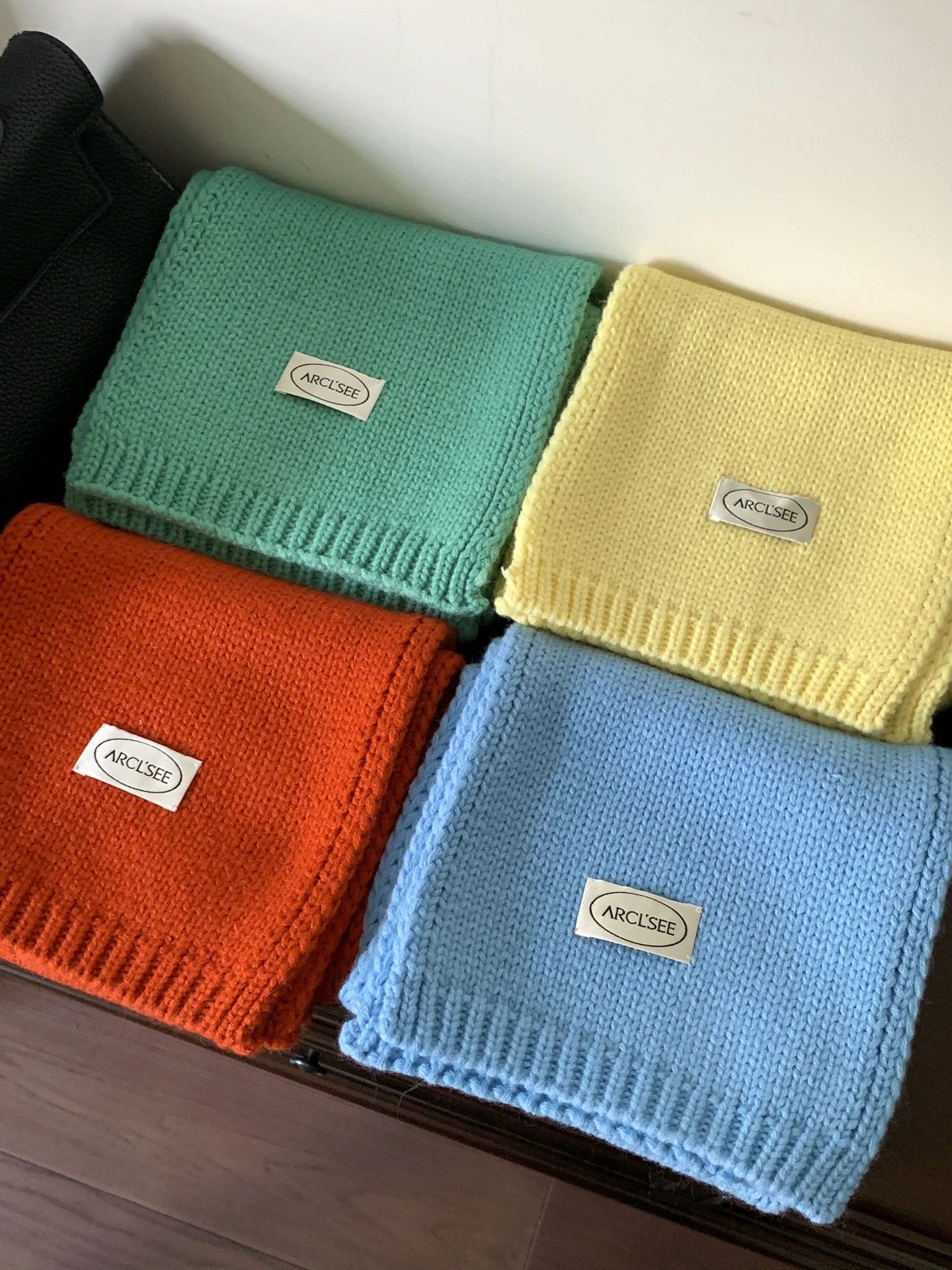 Solid Color Scarf Women Autumn Winter Senior Sense Korean Version Knitted Warm Cold-proof Shawl Short Couple Knitted Scarf