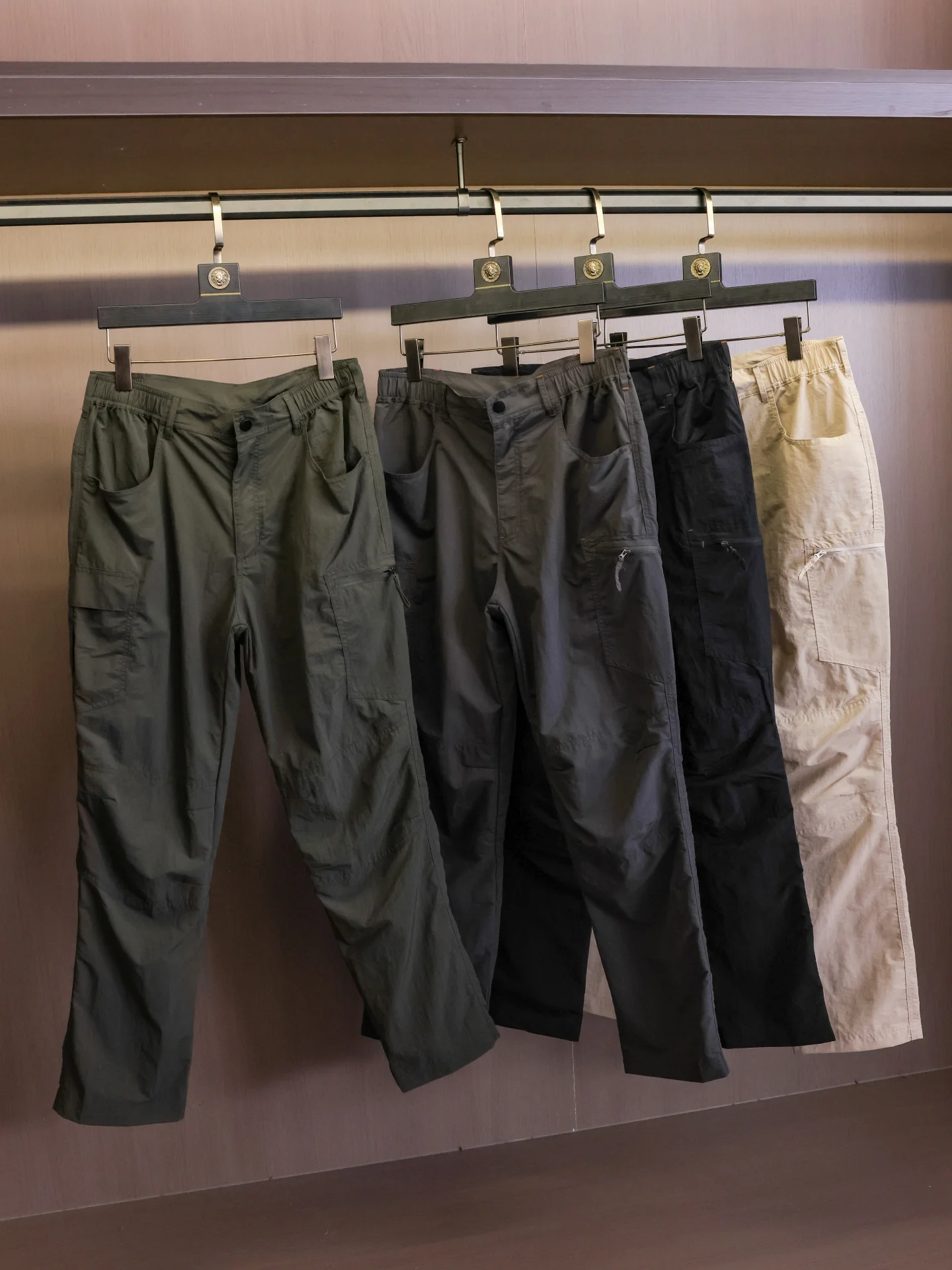 Waterproof Windproof Breathable Men's Summer Thin Straight Leg Quick Dry Casual Trousers Outdoor Workwear Elastic Loose Fit