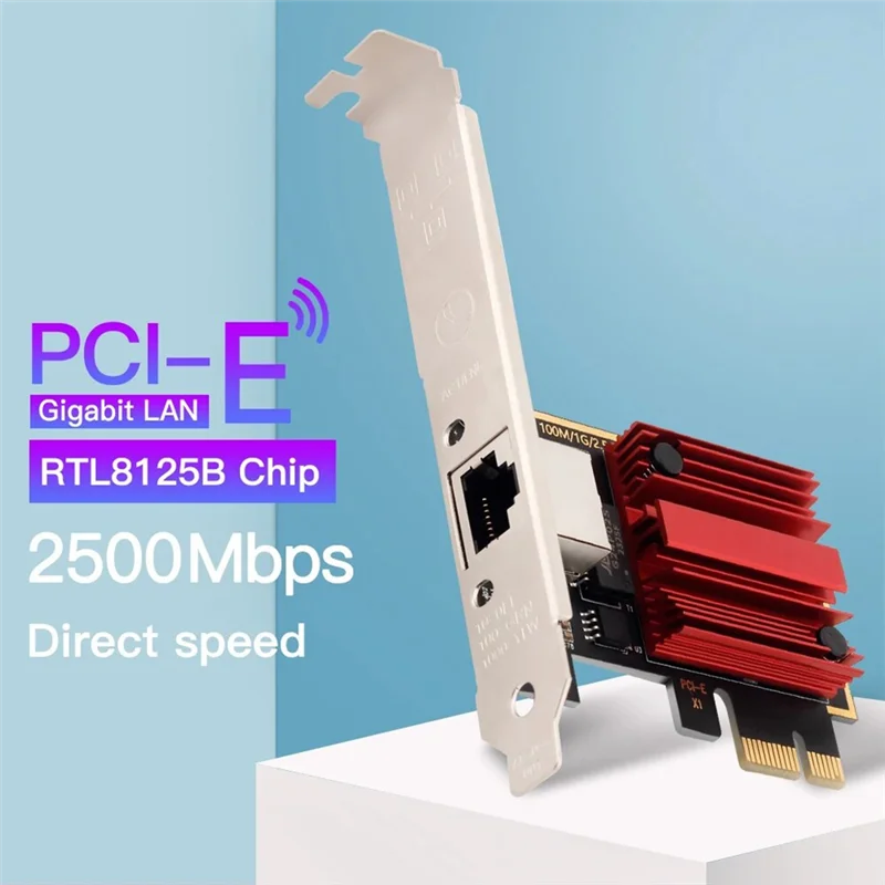 

Сетевая карта XB-2,5G PCIE к RJ45, чип RTL8125B, 100/1000 Мбит/с, 2,5 Гбит/с, Ethernet, проводной адаптер контроллера локальной сети для Win7/8/10/11