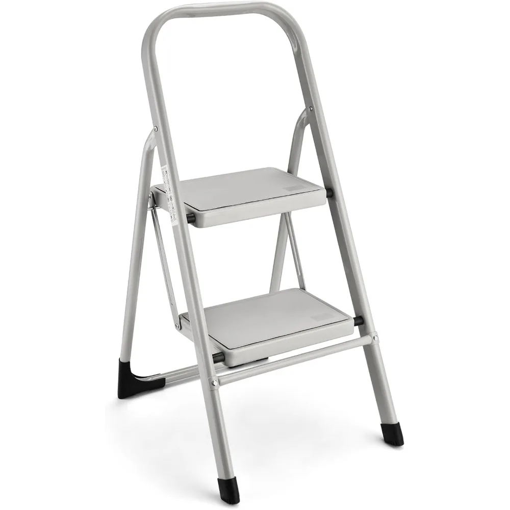 

2 Step Ladder Step Stool for Adult Foldable Stepladder 2 Step 330lbs Capacity with Wide Anti-Slip Pedal Heavy Duty Stools