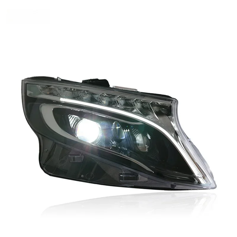 Applicable toBenz vito headlight assembly retrofit Vito high equipped full LED lens light guide day light