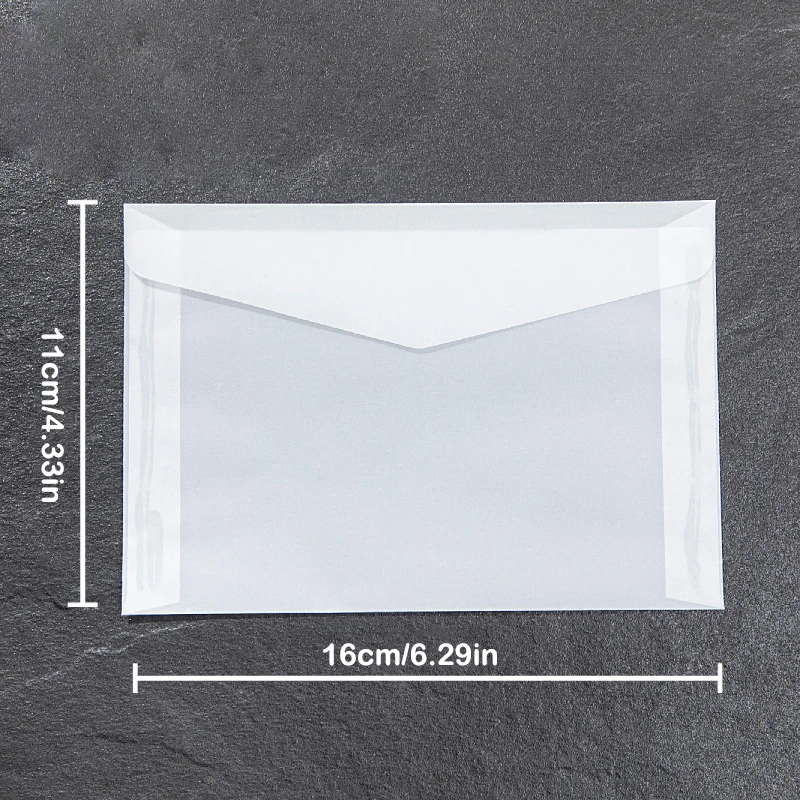 50pcs/lot Envelope Blank Translucent Retro Wedding Invitation Business Postcards European Giftbox Message Card Envelopes Letters