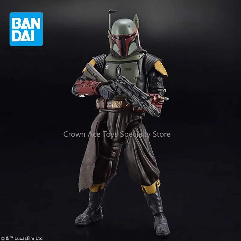 Bandai Genuine Figure Star Wars The Mandalorian Model Kit Boba Fett The Mandalorian Collection Model Action Figure For Boys Toys