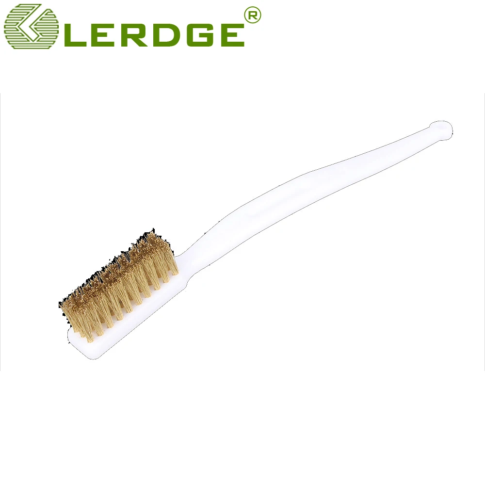 LERDGE-herramienta de limpieza de piezas de impresora 3D, cepillo de dientes de alambre de cobre, mango de cepillo, bloque de boquilla, limpieza de cama caliente