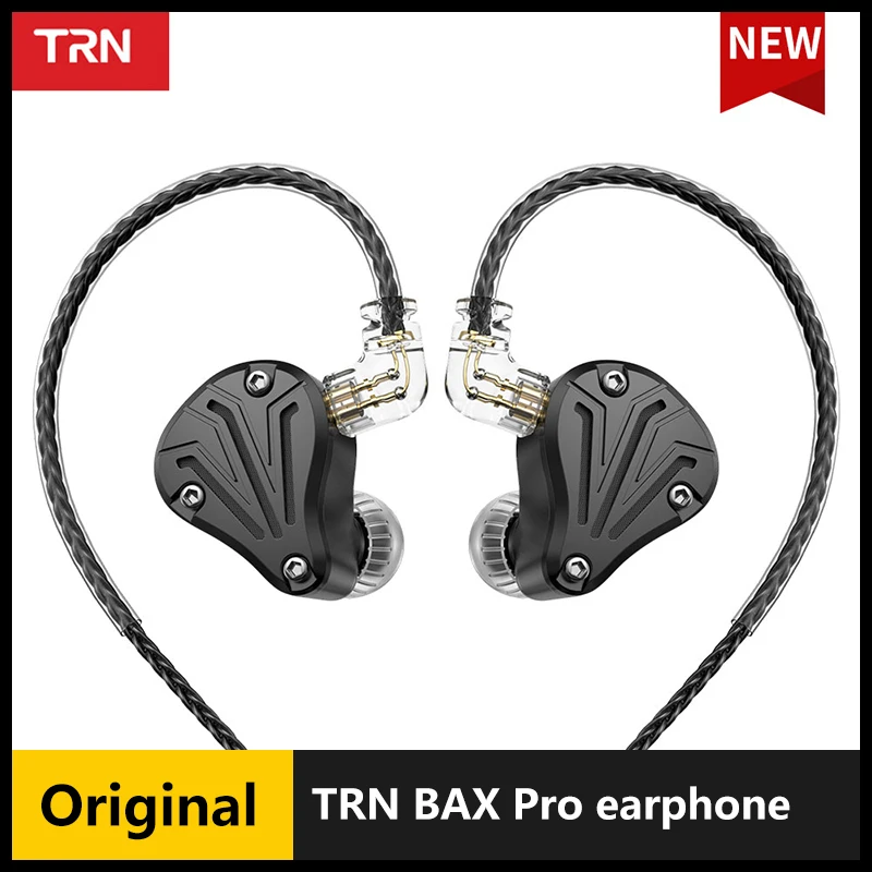 TRN BAX Pro 2BA 1DD 2EST Tribrid Metal In Ear Earphones IEM HIFI DJ Monitor Running Sport Headphones Earplug Headset