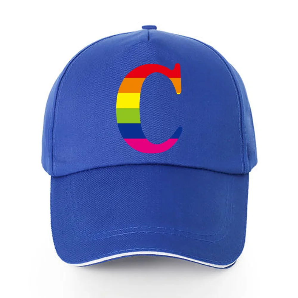 Casquette d'été unisexe pour femmes, visières de protection solaire réglables, chapeaux de rue Hip Hop, chapeau de soleil à dos imprimé arc-en-ciel, casquettes de Baseball pour femmes