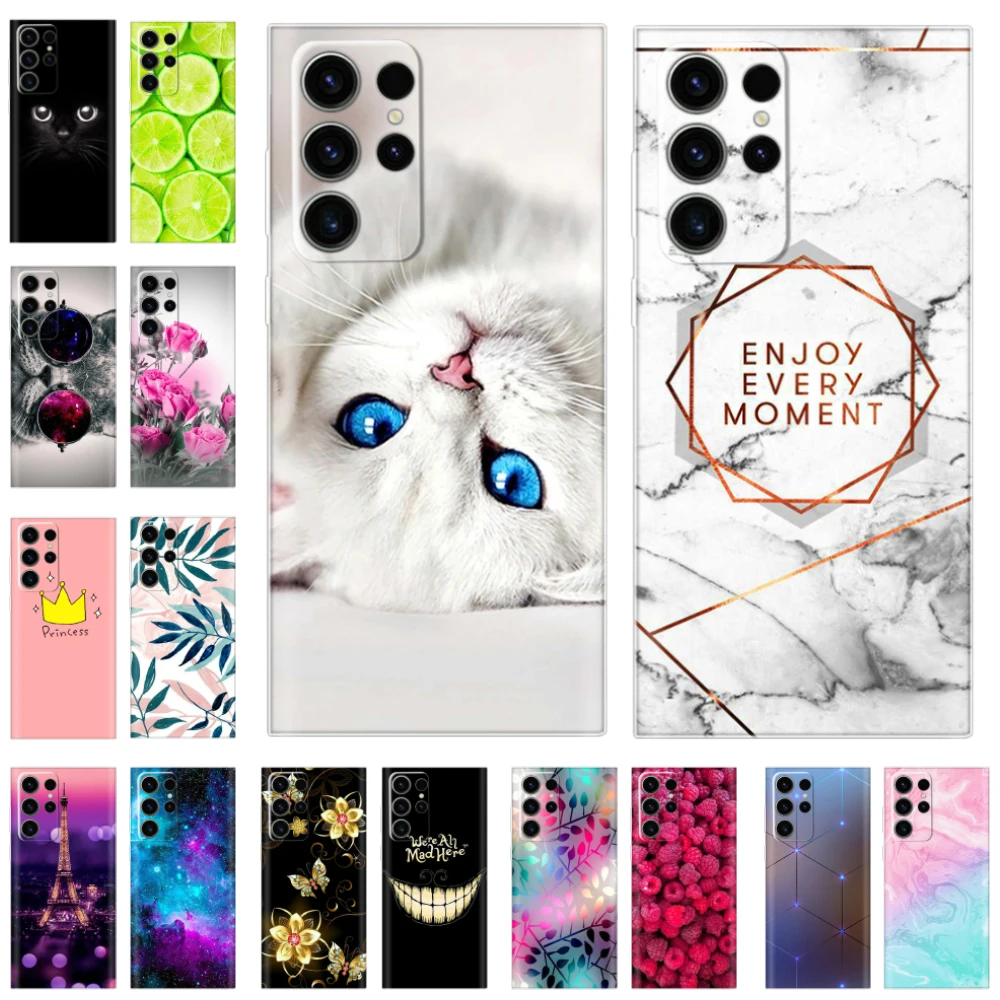 For Samsung S24 Ultra 5G Case S24 Plus Soft TPU Clear Silicone Phone Cases for Samsung Galaxy S24 Ultra S24+ Back Cover Bumper