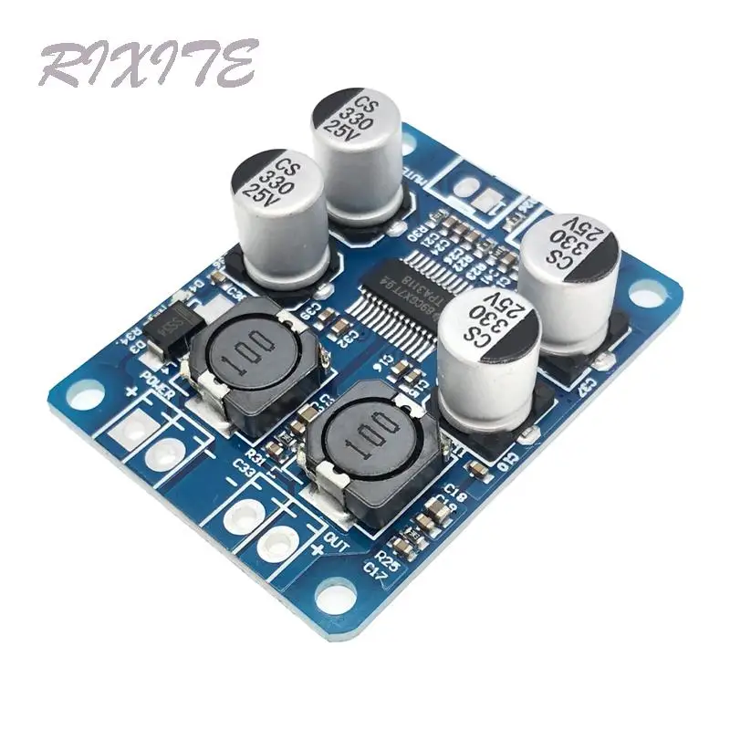 RIXITE TPA3118 30W Mono Digital Audio Power Amplifier Board Amp Module 4-8ohm TPA3118D2 Amplifier DC 12V-24V