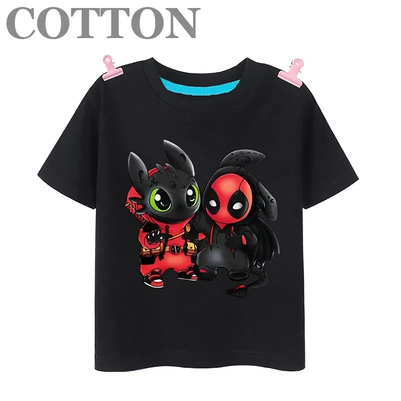 Disney Stitch and Friends Anime Summer Fashion Cotton Children's T-shirt Multiple Round Neck Short Sleeve Print Patterns