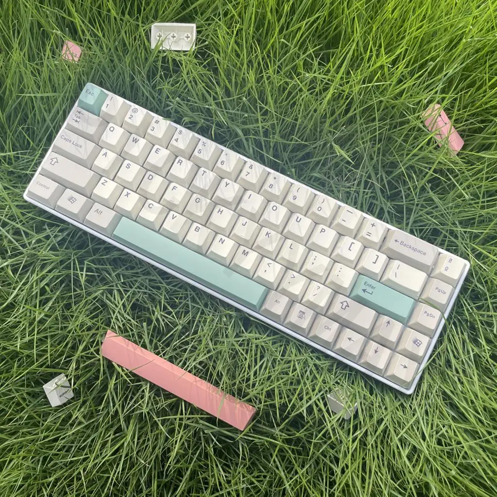 Conjunto de Keycap PBT para Cherry MX, XDA Profile Keycaps, Keycap Branco Japonês 9009, Keycaps Personalizados DIY, 130 Teclas por Conjunto