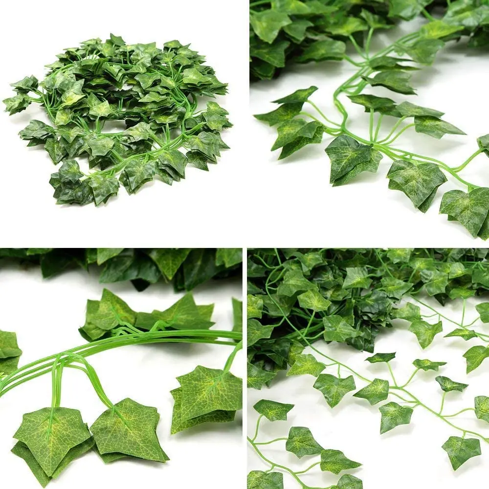 Artificial Ivy Greenery Fake Vine Plants Leaf Leaves Garland for Wedding Party Garden Outdoor Office Home Wall Decoration