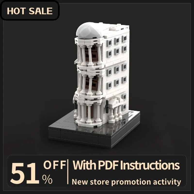 جديد 397 قطعة مدينة الساخن عرض الشارع Moc وحدات صغيرة Gringotts البنك نموذج اللبنات Diy بها بنفسك الأفكار الإبداعية ألعاب أطفال هدايا عيد الميلاد #1