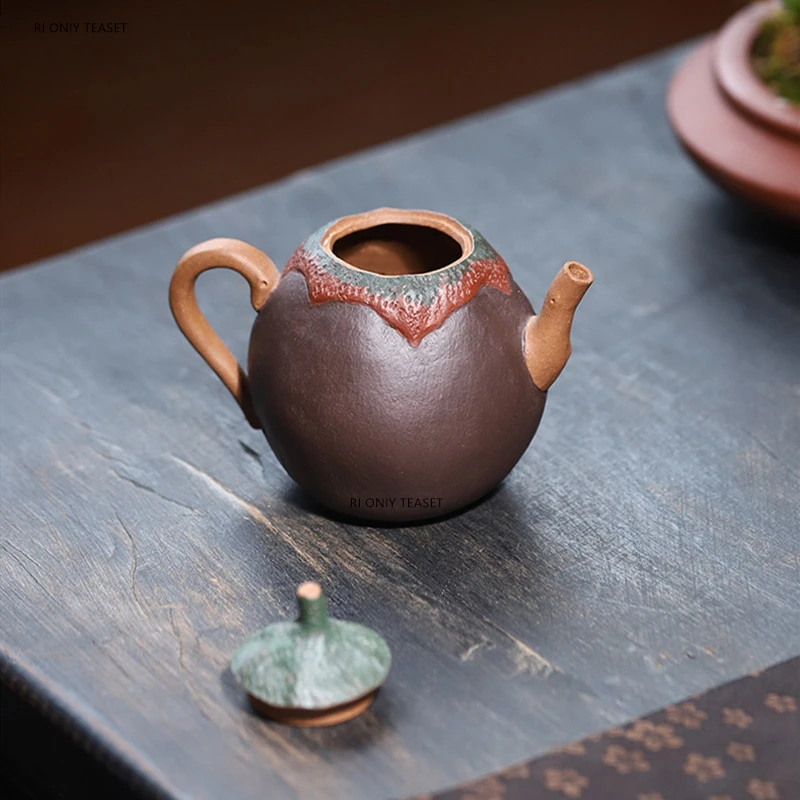 190ml Chinese Yixing Famous Purple Clay Teapot Creative Handmade Eggplant Model Tea Pot Tea Infuser Kettle Zisha Tea Set - view 4