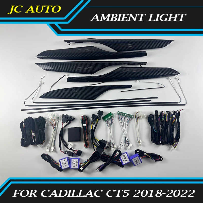 LED Ambient Light Fit for Cadillac CT5 2018-2022 Modification 64-colors Replacement Door Panel Dynamic Symphony Ambient Light