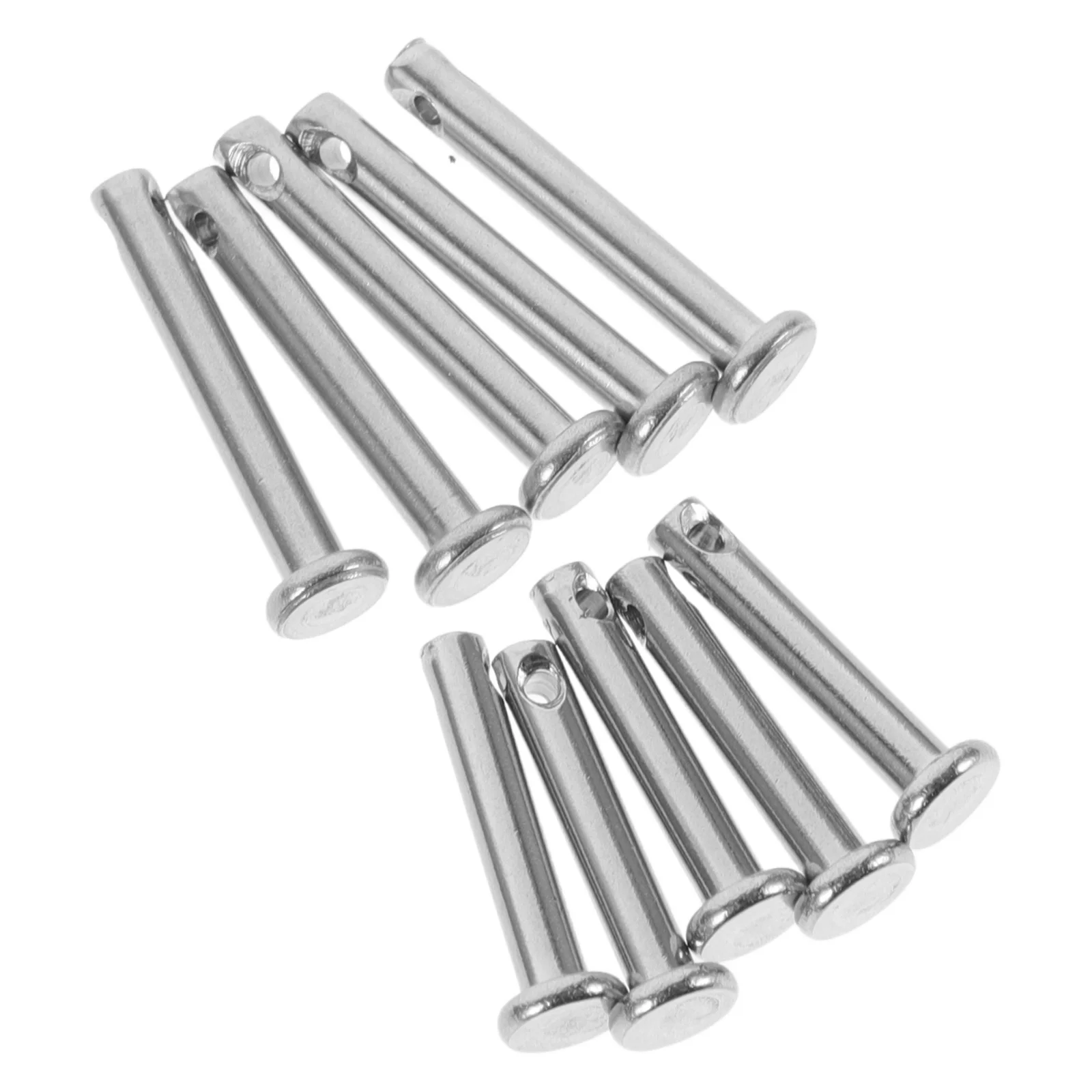 

10Pcs Stainless Steel Clevis Pins Flat Head Durable Mechanical Equipment Insert Pins M3x16 M3x20 Wear Resistant for Scaffolding