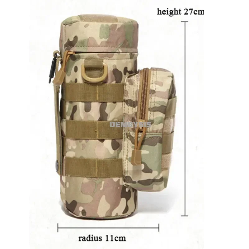 Outdoor Kettle Waist Bag Durable Tactical Water Bottle Bag Pouch Molle Hunting Climbing Hiking Kettle Pouch Waist Packs