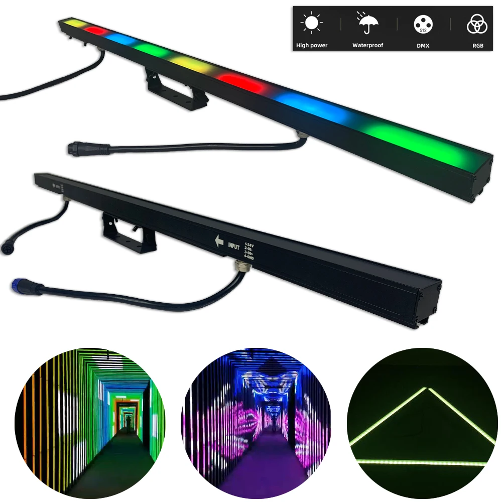 80xSMD5050 LED Pixel Bars Outdoor Waterproof Led Linear Strip Light RGB Addressable Full Color LED DJ TV Party Stage Pixel Bar