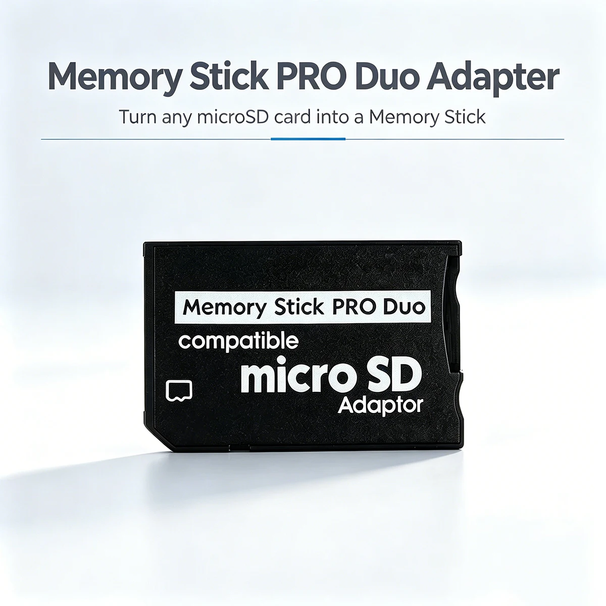 Micro SD to Memory Stick PRO Duo Adapter Converter for PSP & Camera, Gold Plated Contacts, High-Speed Data Transfer, Plug & Play