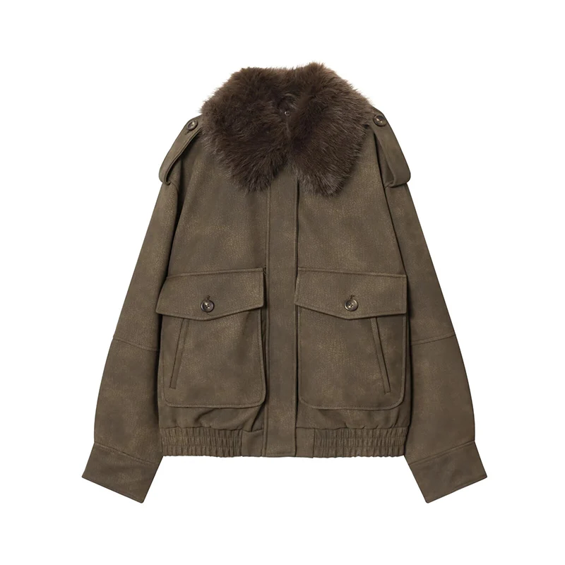 Winter Jackets Women's 2025 New Fashion Retro Elegant Loose Warm Women Coats Street Chic Youth Travel Winter Long Sleeve Jackets