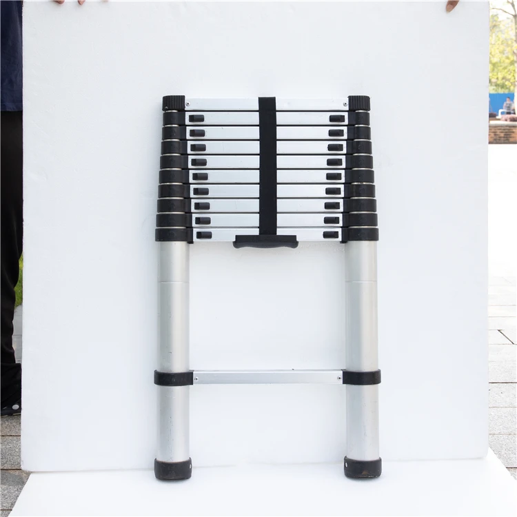 Folding Ladders Feature Aluminum Telescopic Extension Ladder