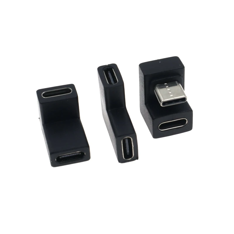 USB 3.1 Type C  Female to female 90 Degree Right Angle Male to 2 Female Adapter U-shaped Angled OTG Converter Connector image 2
