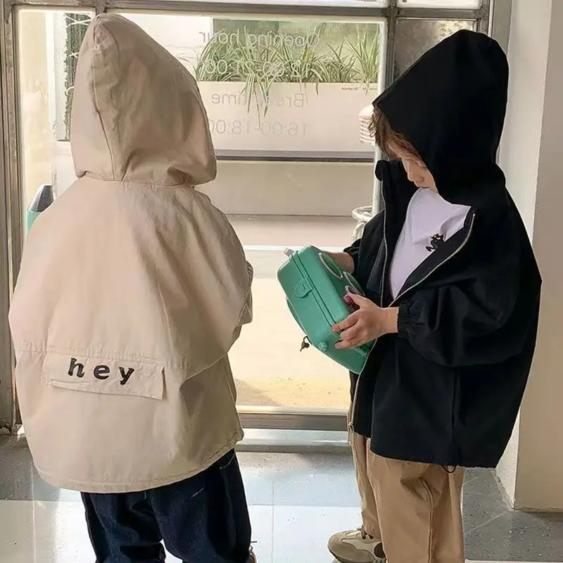 

Spring Autumn Baby Boys Girls Clothes Hoodies Jacket Kids Letter Zipper Windbreaker Coats Fashion Children Sweatshirt Outerwear