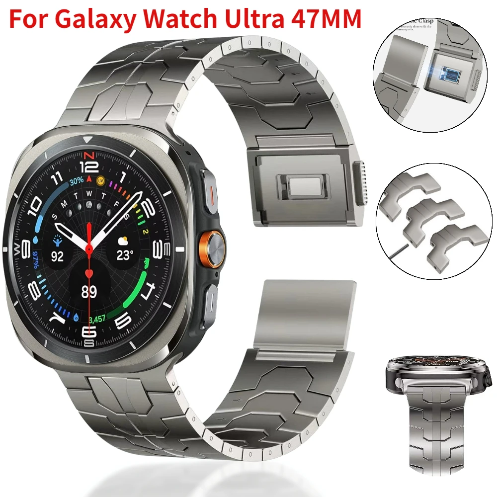 Metall Magnet verschluss Armband für Samsung Galaxy Uhr Ultra 47mm austauschbares Armband für Samsung Galaxy Uhr 7 Ultra 47mm Armband