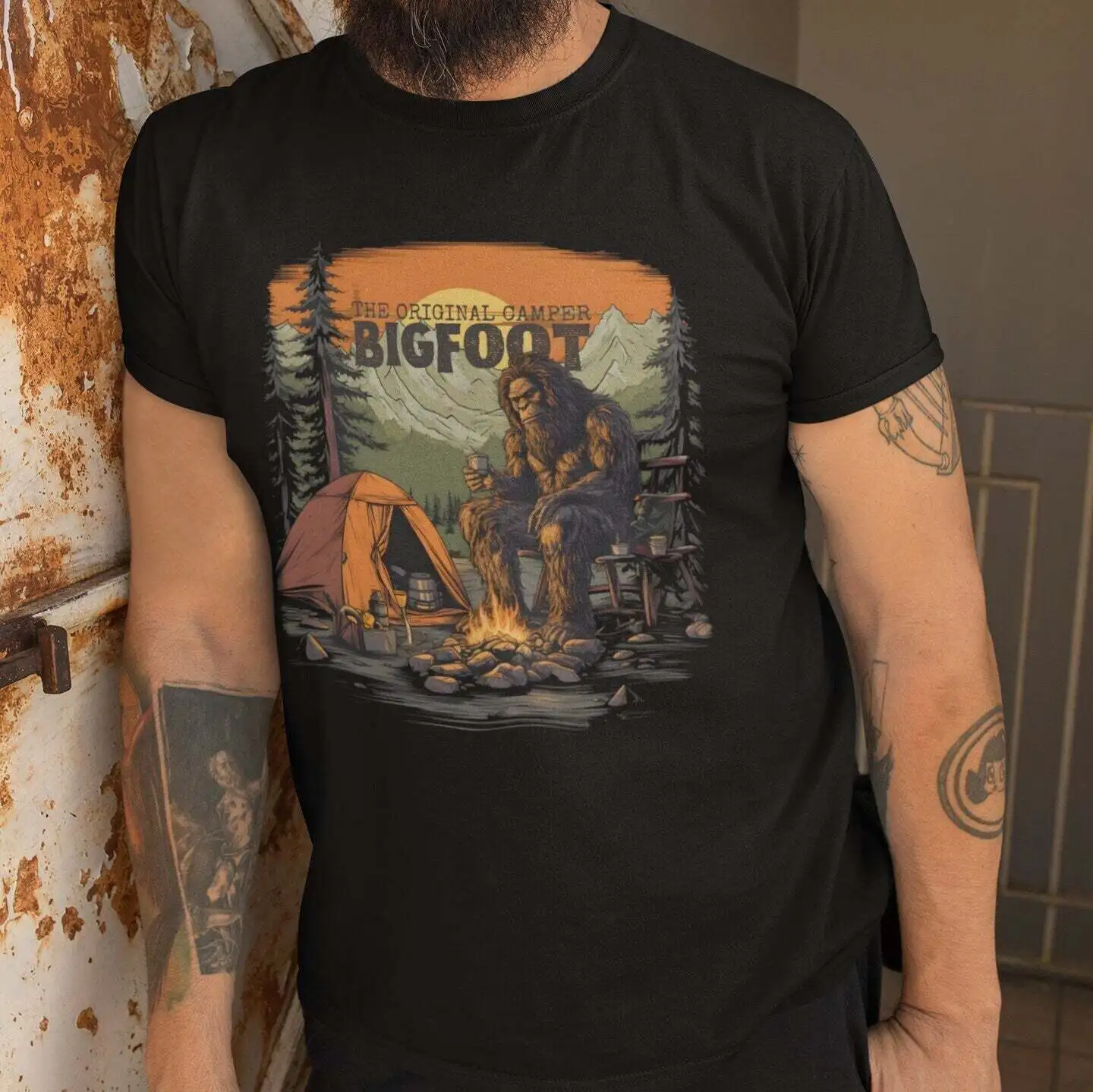 

Bigfoot Camping Shirt