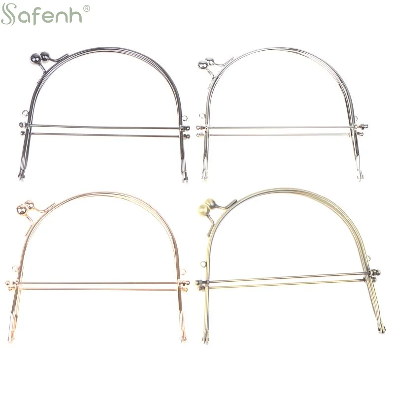 15CM Handbag Clutch Kiss Clasp with Metal Frame and Handle for Elegant Gatherings
