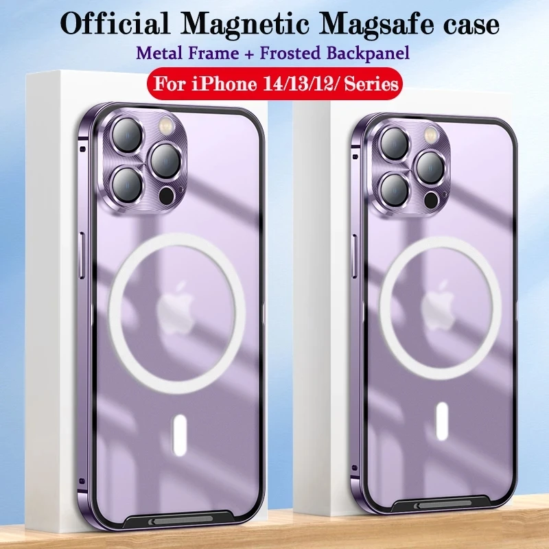 

Металлический магнитный чехол Magsafe для телефона iPhone 16 15 14 13 12 11 Pro Max 14 15 Plus 16Pro, стеклянная пленка из алюминиевого сплава для объектива