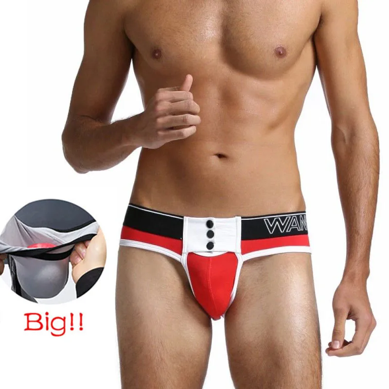 U Convex Boxer Sissy Panties Gay Underpants Big Pouch Boxershorts Penile Hole Briefs Male Large Bag Underwear Men Pantaion Thong