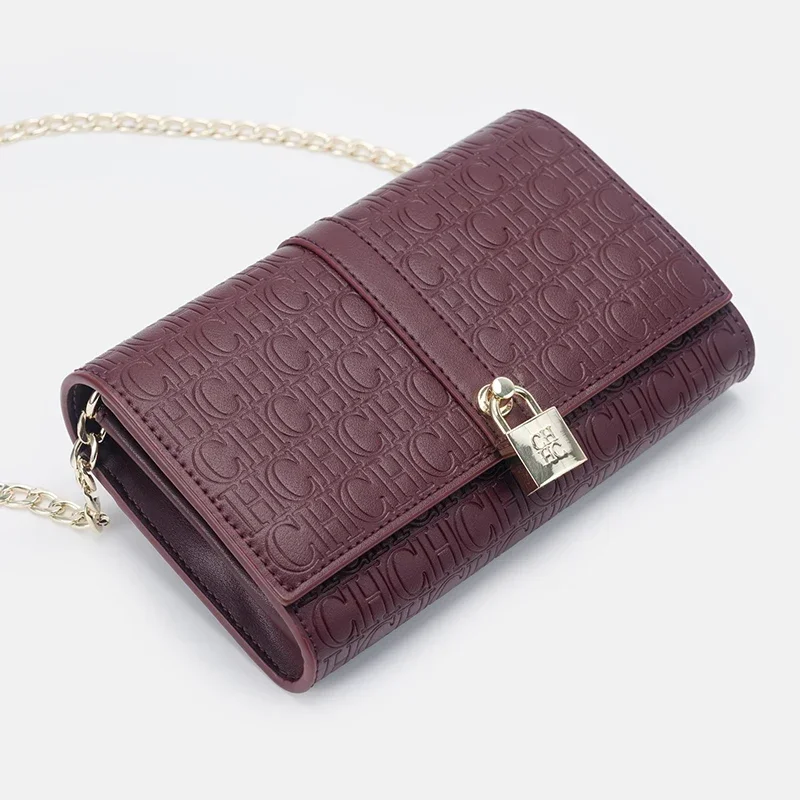 

CH Exquisite Fashionable Letter Printed Chain Lock Design Classic Women's Handbag High-quality PU Material New Women's Handbag