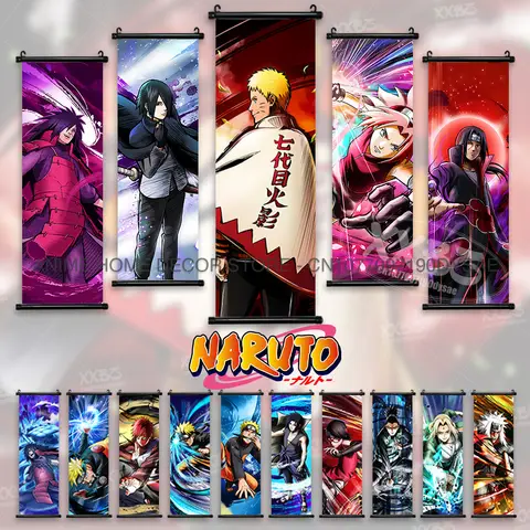 Uzumaki Naruto Poster Sasuke Pergamene Immagine Hatake Kakashi Anime Decorazione Della Casa Uchiha Madara Appeso Pittura Itachi Wall Art