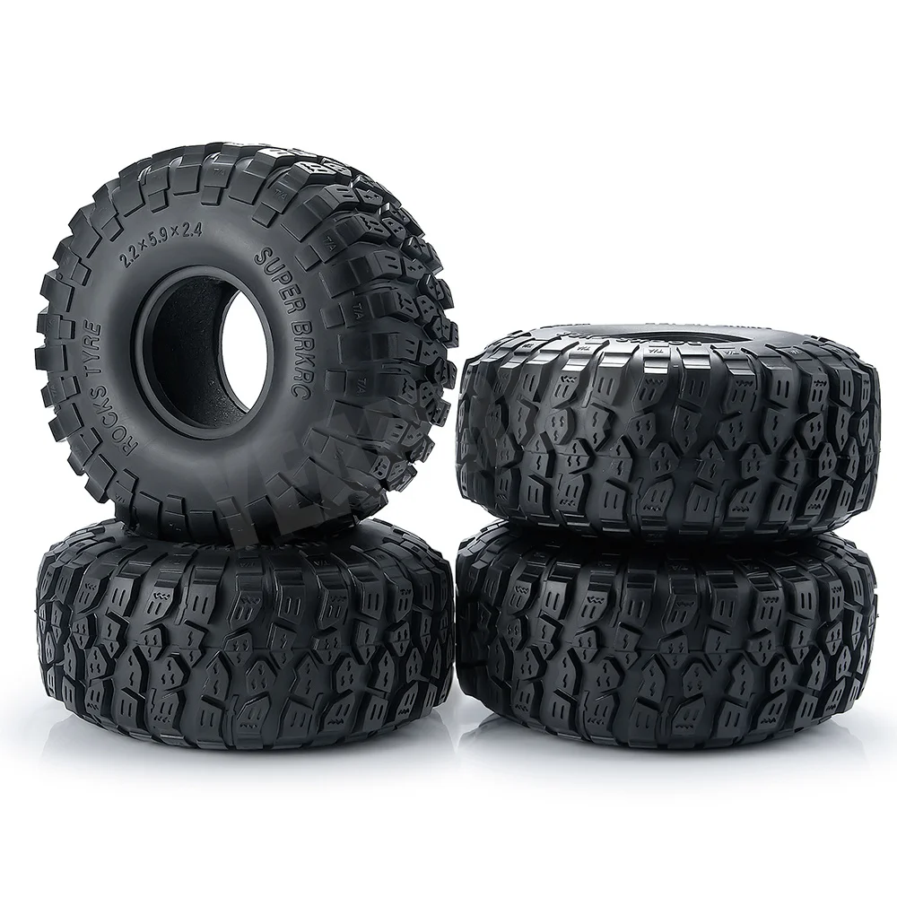 

RCGOFOLLOW 1.9inch/2.2inch Rubber Tyres Wheel Tires for Axial SCX10 III AXI03007 AXI03004 Capra TRX-4 1/10 RC Car Monster Truck