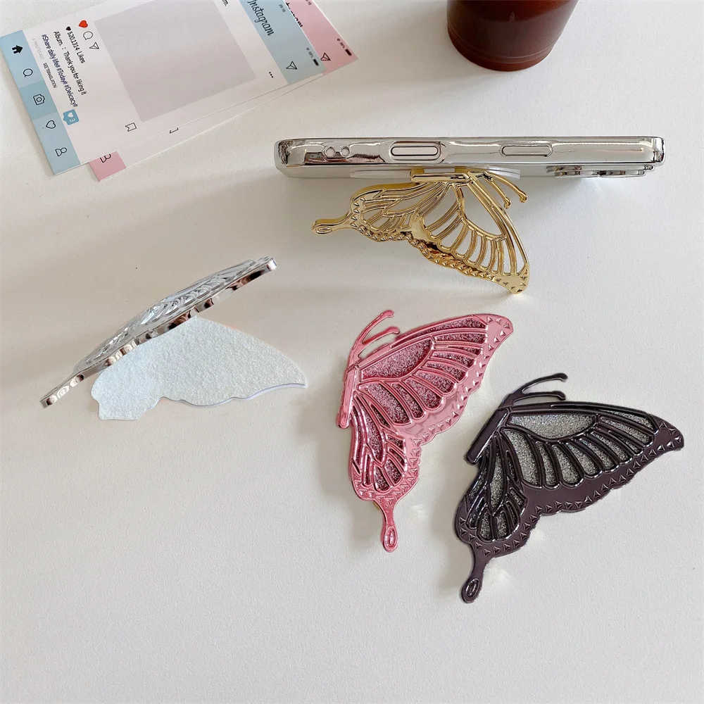 Butterfly Phone Stand Socket Holder Grip Trendy mobile phone accessories Applicable For Apple Huawei Xiaomi Samsung case