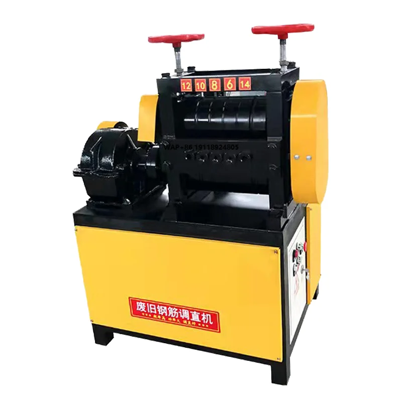 

Automatic Waste Steel Bar Straightening and Cutting Machine 6-25mm with Motor for Second-Hand Straightening and Wire Use