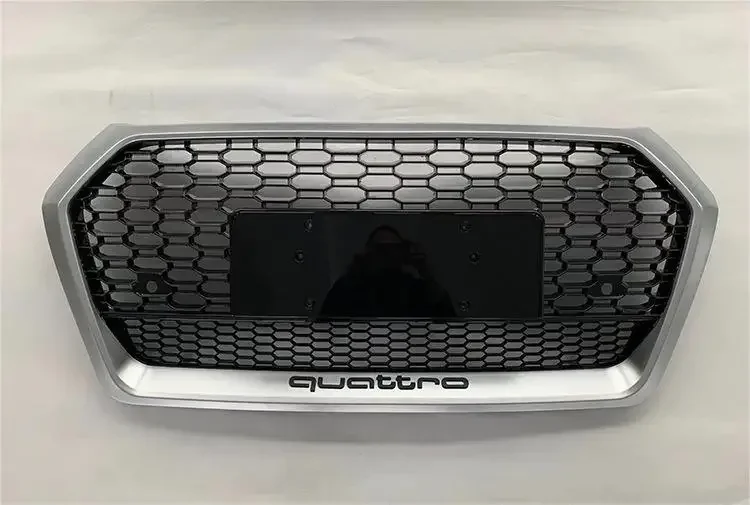 Front Grille For Audi Q5 Honeycomb Grille ABS Q5 RSQ5 2018-2020  Black Frame Car Grilles