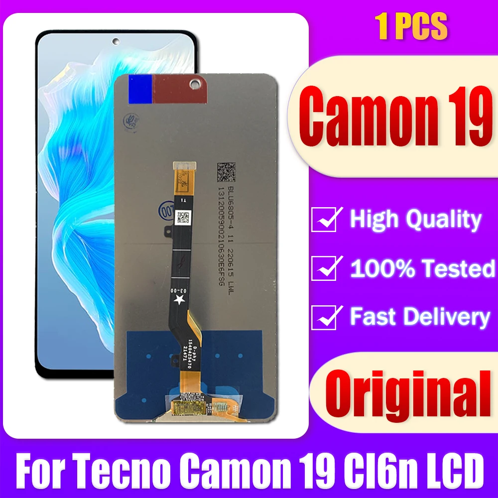 توصية وتحليل لشاشة LCD الأصلية لـ Tecno Camon 19 CI6n بحجم 6.8 بوصة